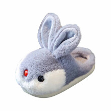 Pantuflas infantiles de conejo de dibujos animados, calzado cálido para interiores para niñas.