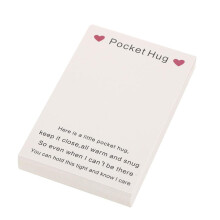 Pekkaxy 100pcs Pocket Hug Cards (2.363.54"), Blank Heart-Shaped Backing Cards, DIY Greeting & Keepsake Gifts – Compatible with Pocket Hug
