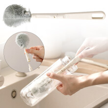 360 Foldable Bottle Cleaning Brush Long Handle Flexible Silicone Cleaner For Narrow Neck Bottles Cups And Deep Containers