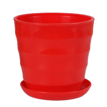 Colorful Plastic Flower Pots for Succulents & Herbs – Indoor/Outdoor Decorative Planters with Drainage Holes, Lightweight, 2 Sizes – Compatible