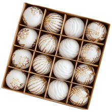 16Pcs Colorful Baubles for Holidays Celebration Shatterproof Christmas Tree Pendants Shimmering Accessories