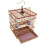 Portable Bird Cage Rectangular Shape in Light Brown for Lovebirds Easy Cleaning 1Pcs 1
