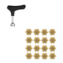 16Pcs Golfs Shoe Spikes Replacement Cleats Pin Fast Twists Turn Screw Studs Nonslip Golfs Shoes Pin Easy to Use