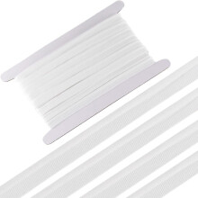 10 Yards 11mm White Polyester Bias Tape for Sewing, Binding, Hemming, Quilting – Compatible with All Sewing Machines