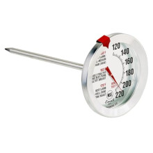 Termómetro para carne AH1 de acero inoxidable apto para horno, esfera de 6,35 cm (2,5"), con indicación de temperatura para carne de res, aves,