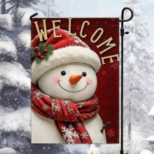Christmas garden flag double-sided linen 12x18 inch