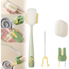 5-in-1 Bottle Cleaning Brush, Long Multi-Purpose Cleaning Brush,Straw Cleaning Brush, Suitable for Baby Bottles, Glasses, and Cups