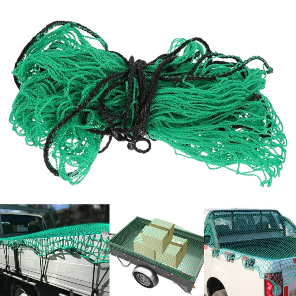Pickup Truck Bed Cargo Net - Heavy Duty Bungee Mesh Organizer With Hooks For Securing Gear In Suvs, Vans, Trailers (Universal Fit) 9496895175182