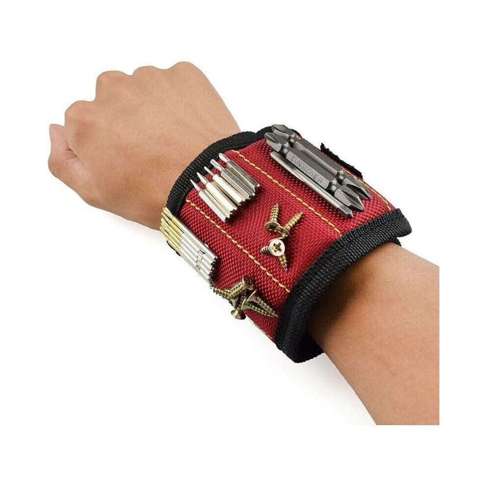 Magnetic Wristband, 10 Strong Magnets Magnetic Wristband For Holding Screws, Nails, Bits, Fasteners, Washers, Bolts, Scissors, Small Tools And Screws 9448990600908