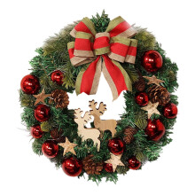 Christmas Wreath with Reindeer Decor 15.74 Inch