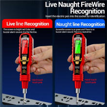 ANENG LCD Digital Voltage Tester Measuring Pen Double-Ended Screwdriver Bits Breakpoint Electrical Induction Test Pen Black
