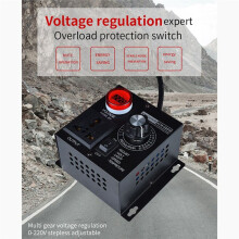 4000W Voltage Regulator Portable Speed Adjustable Voltage Regulator Compact Variable Voltage Controller US Plug