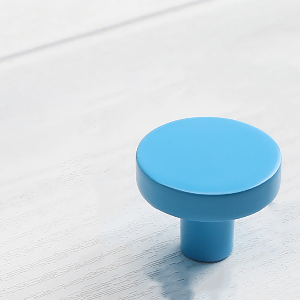 Modern Round Cabinet Knobs Â 1.22" Dia, Alloy, Single Hole, Sleek & Durable, Blue, Compatible With Standard Cabinets & Dressers 9448990603947