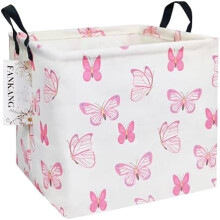 Panier à linge carré pour chambre d'enfant – Panier à linge pliable en toile avec revêtement PE imperméable, adapté à une utilisation dans