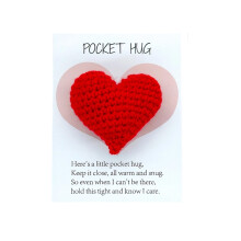Cartes de poche rouges avec message pour décorer de petits objets, offrir des cadeaux d'encouragement. Format compact 13 x 10 cm, idéal pour un