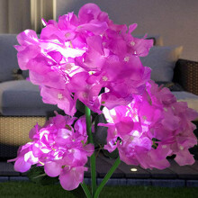 Nieuwe solarlantaarn met imitatiebloem van de Hydrangea Macrophylla, geschikt voor in de tuin of als huishoudelijke tuinlantaarn.