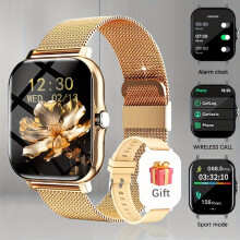 Smartwatch 2024, 1,83"-Touchscreen, kabellose Anrufe, Nachrichtenbenachrichtigungen, Fitness-Tracker, Wetteranzeige, USB-Ladefunktion, kostenloses