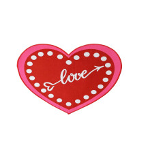 Home Decor Valentine's Day Red Heart Rug Heart Shaped Non Bathroom Rug Washable Mat Kitchen Decorative Floor Mat or Shower Bedroom Kitchen