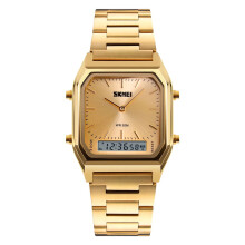 Wasserdichte quadratische Armbanduhr mit Edelstahlarmband, stilvoller Zeitmesser für Damen und Herren – ideal für den täglichen Gebrauch.