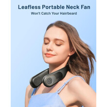 Portable Neck Fan, 360 Bladeless Cooling, 4000mAh USB Rechargeable – Compatible with Travel & Gifts for Men/Women/Mom/Dad