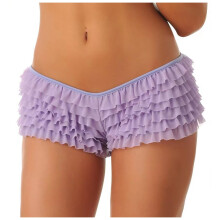 Womens Cute Ruffle Shorts Layered Elastic Waist Y2k Sweet Bloomer Bottoms Sexy Coquette Boyshorts