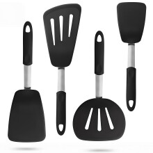 Conjunto de 4 espátulas versáteis com caixa vibrante - Excelente acessório para churrasco