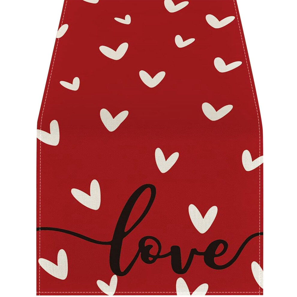 Valentine's Day table runner heart pattern rectangular