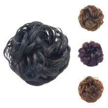 Elastischer Haarknoten-Pferdeschwanz-Verlängerung, lockerer, gewellter Chignon, Haaraccessoire für Damen