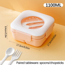 Boîte à lunch pour employés de bureau, la boîte à lunch carrée peut être chauffée au micro-ondes, boîte à lunch de grande capacité de
