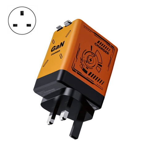 GaN 20W Fast Charging USB Type C Cable High-Speed Charging Cord Retractable Data Cable UK PLUG 1