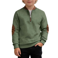 Moletom infantil de manga comprida com gola redonda e estampa colorida – Blusa de moletom macia e quente, ideal para crianças e jovens, perfeita