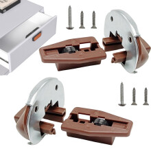 Center Mount Drawer Slides & Guides – Replacement Tracks for Non-Cabin Drawers, Buffet Tables, Retro Kitchen Cabinets – Compatible with Standard