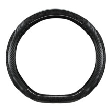Coprivolante a forma di D, in pelle traspirante, antiscivolo e antigraffio, compatibile con la maggior parte di auto, camion e SUV.
