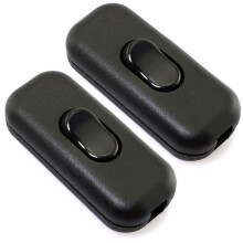 Interrupteur en ligne, lot de 2 interrupteurs DPST marche/arrĂŞt pour lampes de chevet, de table ou de bureau LED