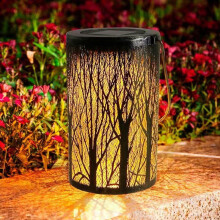 Lanterna solar à prova d'água para uso externo – Lanterna LED suspensa para pátio, varanda, caminho e decoração de jardim – Compatível com