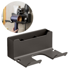 Storage Rack,Wall Mounted Blow Dryer Rack For Bathroom No Drilling Required