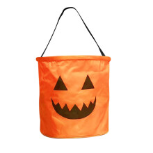 Secchiello di Halloween con luce LED, sacchetti per caramelle di Halloween, sacchetti per dolcetto o scherzetto di Halloween, borsa a forma di zucca