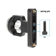 HDRIG Quick Release Rail Clamp to Rosette Adapter Right Side Left Side Compatible for Gimbal Stabilizer