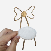 Sedie in miniatura Minkissy per casa delle bambole, mobili minuscoli a forma di farfalla, 1 pezzo