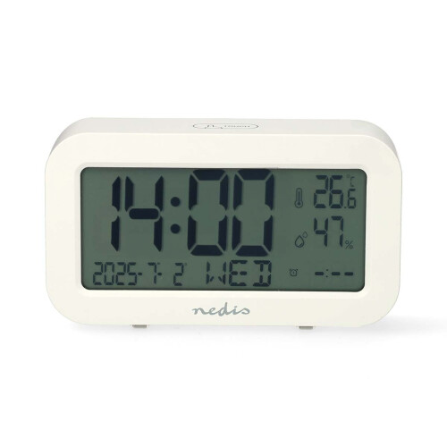 Digitaler Tischwecker, LCD, Schlummerfunktion, Timer, Weiß 2