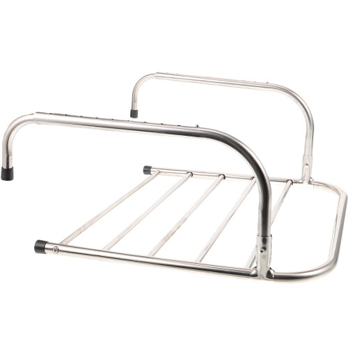 Laundry Room Clothes Drying Rack Silver Stainless Steel 1Set