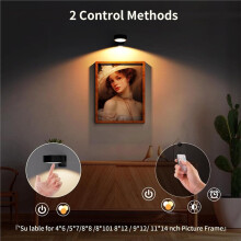 3Pcs Battery Operated Light Magnetic Led Painting Light with Remote Dimmable Timer 3 Lighting Modes Art Display Light