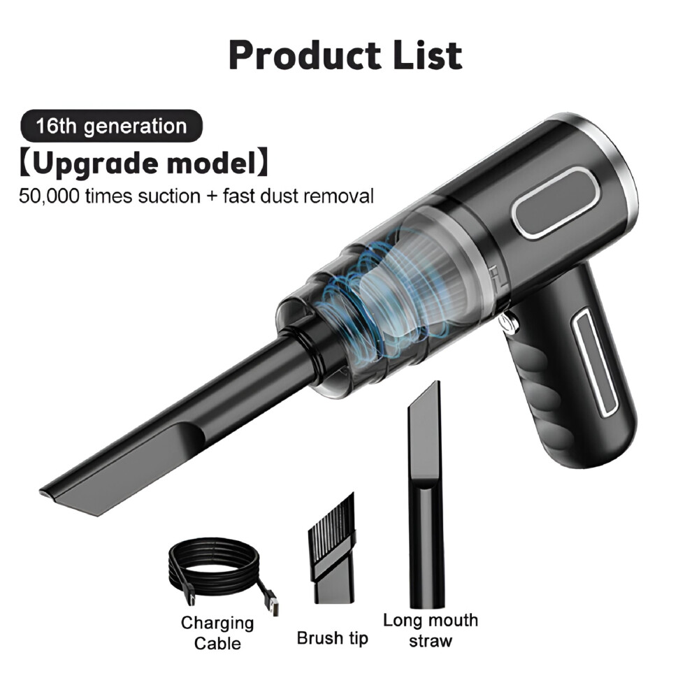 Cordless Hand Held Vacuum Cleaner Mini Portable Car Auto Home Wireless Black 9329345290831