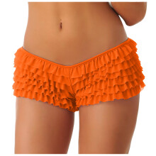Womens Cute Ruffle Shorts Layered Elastic Waist Y2k Sweet Bloomer Bottoms Sexy Coquette Boyshorts
