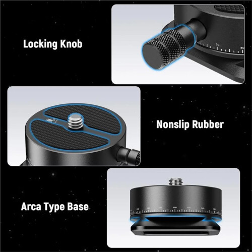NEEWER Panoramic Quick Release Plate 360 Scaled Panning  Camera Tripod Mount Adapter for DSLR Camera Camcorder 2