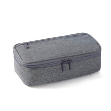 Solid Color Simple Pen Case, Large Capacity Student Pen Bag, High Appearance Level Stationery Storage Bag, Canvas Stationery Bag, 9x2.55x4.33in