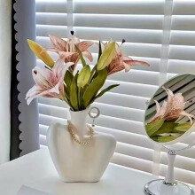 Lot de 3 vases en plastique imitation émail pour la décoration du salon, centre de table moderne pour compositions florales, vases décoratifs pour
