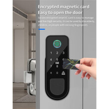 Fingerprint Home Lock for Tuya Lock Door Lock Keyless Entry Fingerprint Tuya App Key IC Card Model A