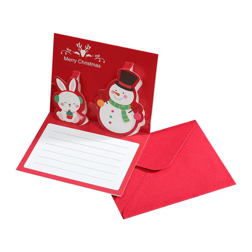 Christmas 3D greeting card with cute message
