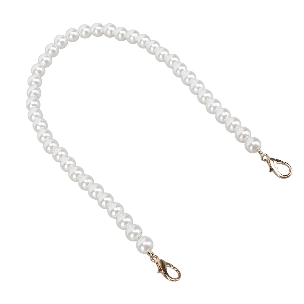 40Cm Artificial Pearl Handle Chain For Purses & Handbags, Alloy Clasp 7891387111037